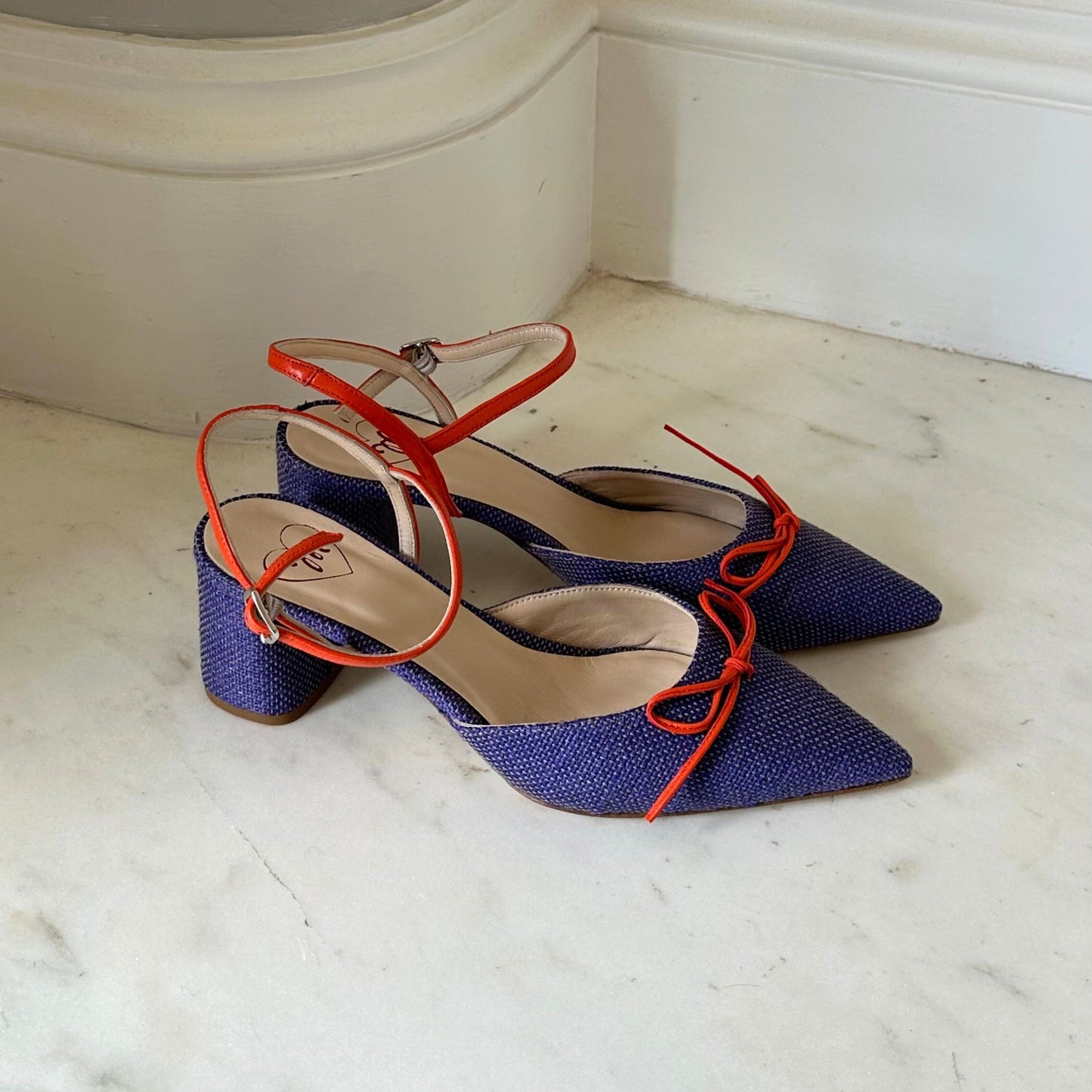 SLINGBACK "LE PUNTE" RAFIA E PELLE