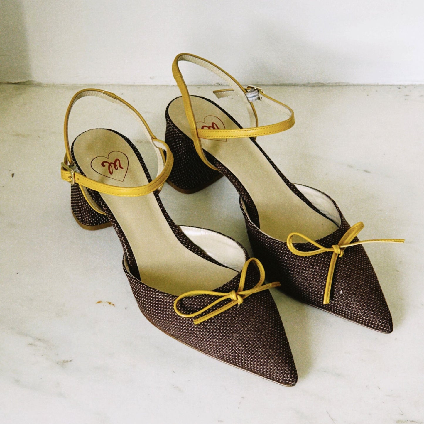 SLINGBACK "LE PUNTE" RAFIA E PELLE