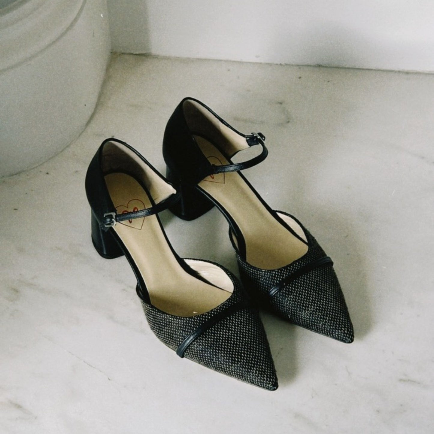 SLINGBACK "LE PUNTE" RAFIA E PELLE